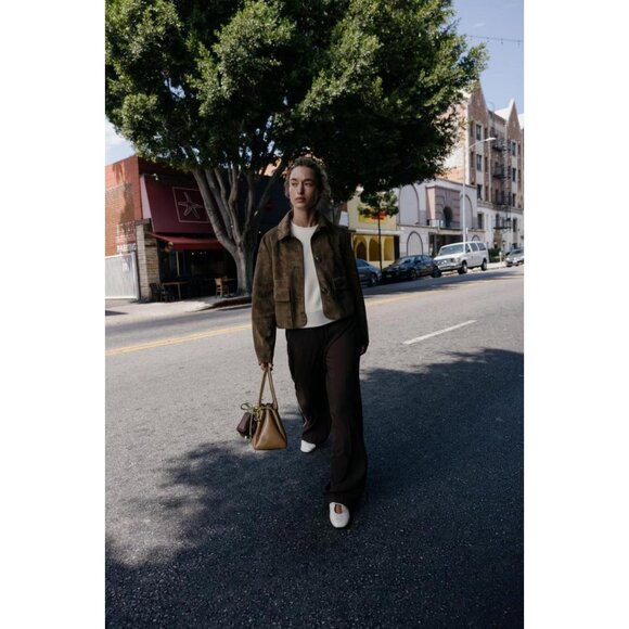 ZARA FAUX SUEDE CROPPED JACKET - Picture 2 of 8